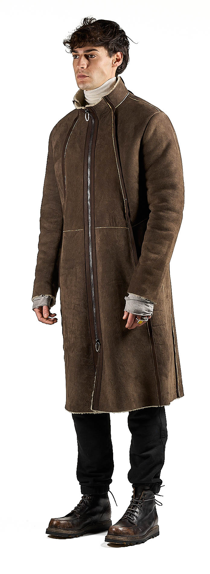 DANIELE BASTA LEATHER AND SILVER JACKET 